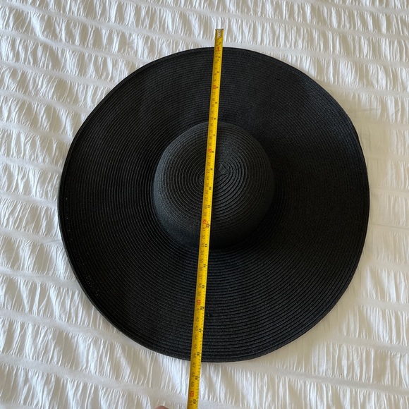 ❤️HOST PICK❤️ NINE WEST Glam Very Wide Brim Black Sun Hat - Picture 8 of 15
